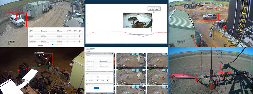 Remote visual inspections and monitoring of oil and gas facilities, pumpjacks, batteries and other critical infrastructure